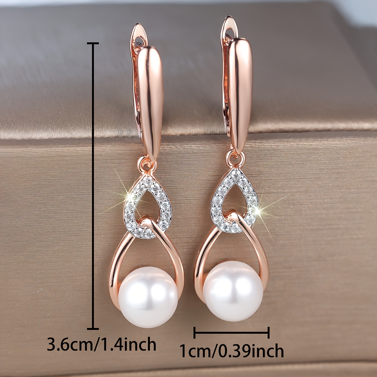 Women's Classic Elegant White Synthetic Zircon Earrings